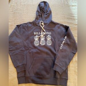 Billabong Black/Gray Hoodie with Pineapple Design
